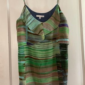 Cabi size L blue and green camisole top